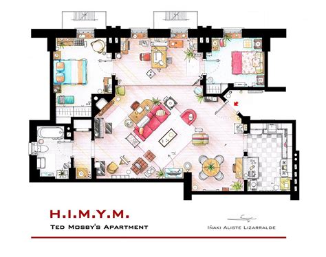 Artist Draws Detailed Floor Plans Of Famous Tv Shows Bored Panda