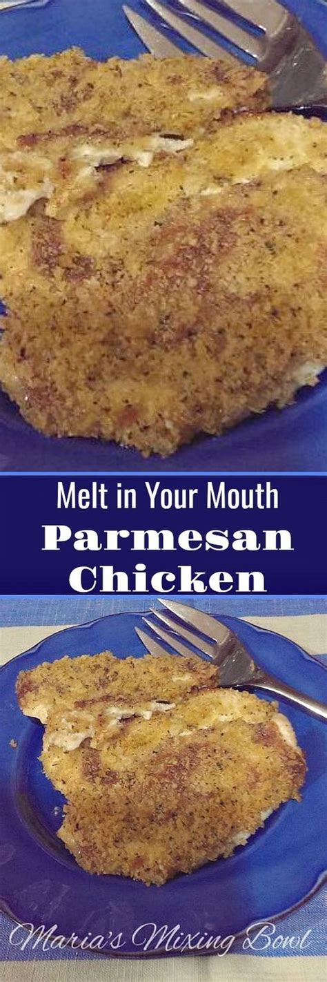 Do not store ice cream in the freezer door, where ice cream can be subject to more fluctuating temperatures since the door is repeatedly open and shut. Melt in Your Mouth Parmesan Chicken - Maria's Mixing Bowl ...