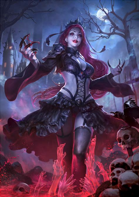 Vampire By Chao Huang Dark Fantasy Art Fantasy Girl Halloween Art
