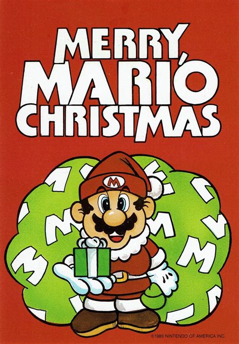 Super Mario Bros Christmas Cards 1989 Posted By Vgartandtidbits