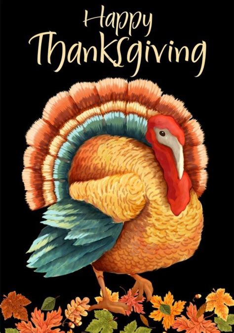 A Happy Thanksgiving Card With A Turkey