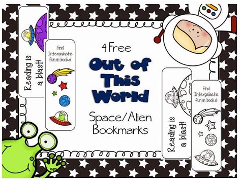 Free Spacealiens Bookmarks Classroom Freebies