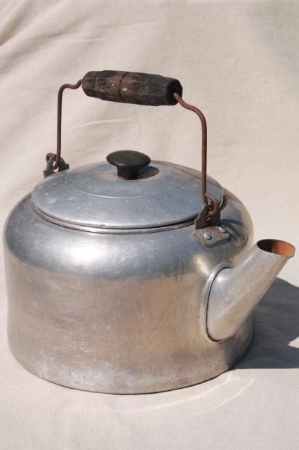 Shabby Vintage Metal Tea Kettle For Garden Planter Big Old Teapot One