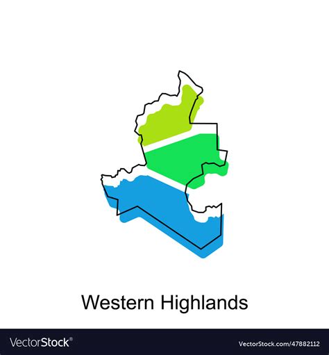 Map Of Western Highlands Design Template Vector Image