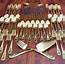 Holly Berry Gold Flatware Set Service For 12 Vintage In 
