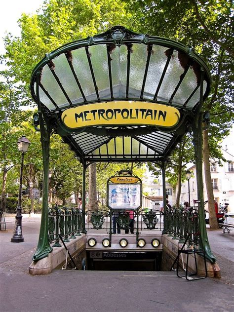 Parisian Subway Paris Metro Art Nouveau Montmartre