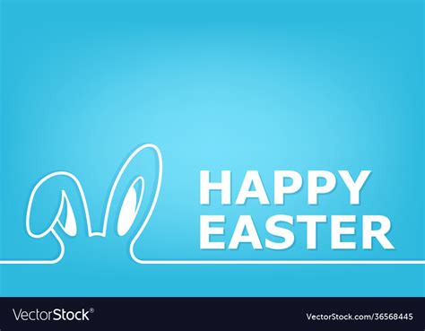 Abstract Easter Bunny With Happy Greetings Vector Image