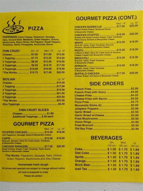 Menu Of La Piazza Pizza And Restaurant In Grasonville Md 21638