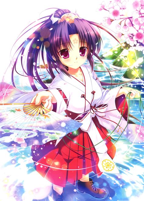 Original Anime Girl Kimono Cute Beautiful Dress Long Hair Wallpaper