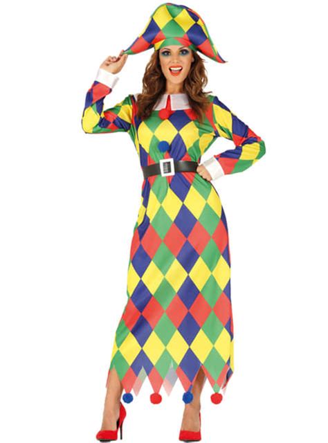 Colourful Harlequin Costume For Women Express Delivery Funidelia