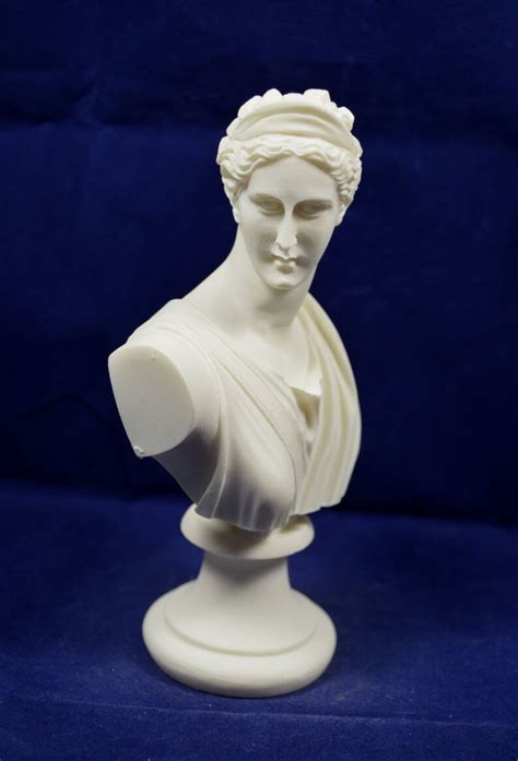 Artemis Sculpture Buste Diana D Esse Grecque Antique De La Etsy France