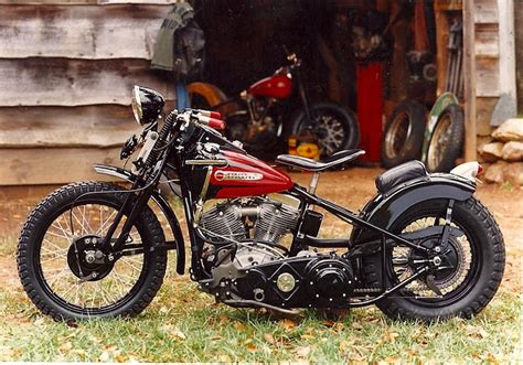 Clasic Auto Motor Harley Davidson 1948 Panhead Bobber