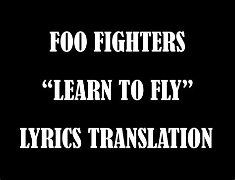 Terjemahan Lirik Lagu Foo Fighters Learn To Fly