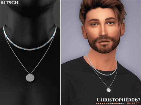 Sims 4 Cc Male Necklace 25 Designs Maxis Match