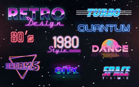 10 Free 80s Text Effects Free Psd Templates