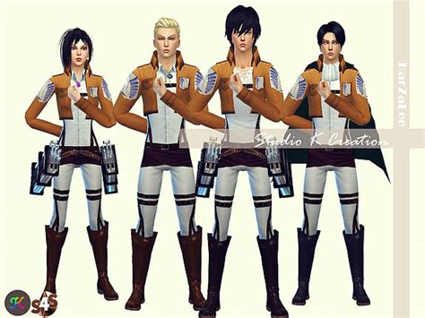 Studio K Creation Attack On Titan Full Outfit Sims 4 Downloads