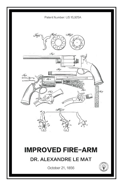 Winchester 1866 Yellowboy Rifle Patent Print Retro Patents