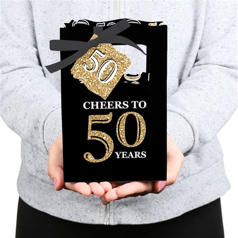 Adult 50th Birthday Gold Birthday Party Favor Boxes Set Etsy