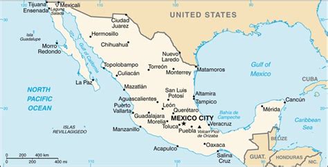 Mexico Land Boundaries Geography