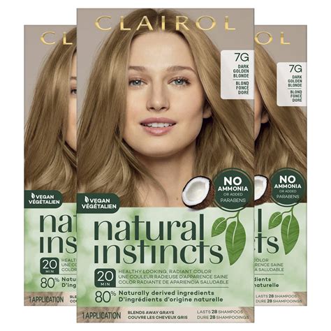 Buy Clairol Natural Instincts Demi Permanent Hair Dye G Dark Golden Blonde Hair Color Pack Of