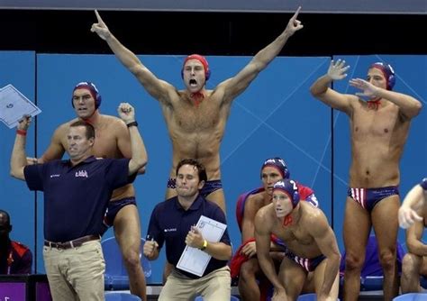 The Coach S Expression In The Left Hand Corner Men S Water Polo