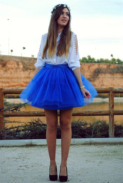 Falda Mini Azul Klein Realizamos Faldas De Tul A Medida Y En Todos