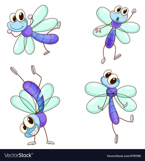 Cute Cartoon Dragonflies Download A Free Preview Or High Quality Adobe
