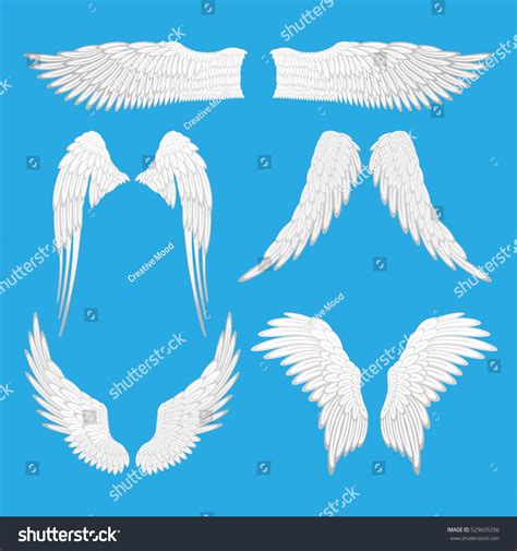 Angel Wings Vector Illustration Stock Vector Royalty Free 529605256