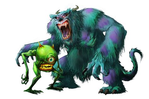 Mike And Sulley By Pungang Disney Horror Creature Artwork Horror