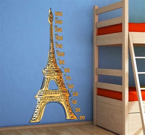 Eiffel Tower Height Chart Decal Tenstickers