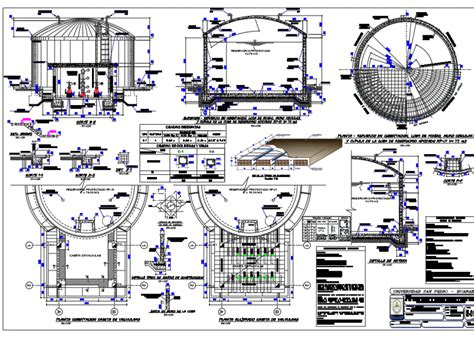 Reservoir Tank Detail D View Layout File In Autocad Format Cadbull