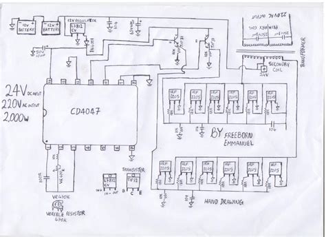 12v To 220v 2000w Inverter Circuit Diagram