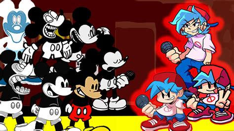 Fnf Unhappyhappy Mickey Mouse Vs Mickey Mouse Reanimated Hd 🎵