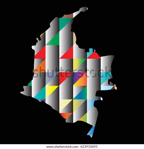 Republic Colombia Vector Map Isolated On Stock Vector Royalty Free