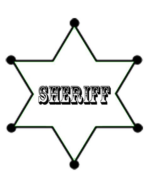 Printable Sheriff Badge Template Printable Word Searches
