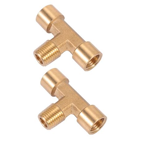 Buy 14 Npt Brass Tee Pipe Fittingt Shape Connectors14 Npt Female X 14 Npt Female X 14