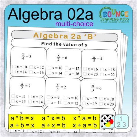 Fun Algebra 2a Worksheets With 72 Practice Questions