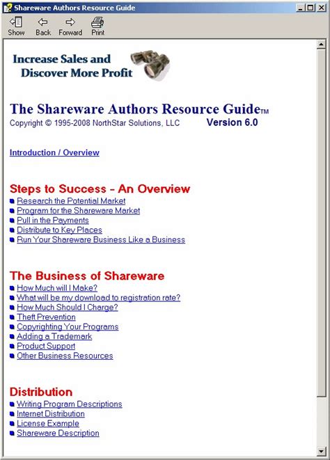 Shareware Authors Resource Guide 620000 Review And Download
