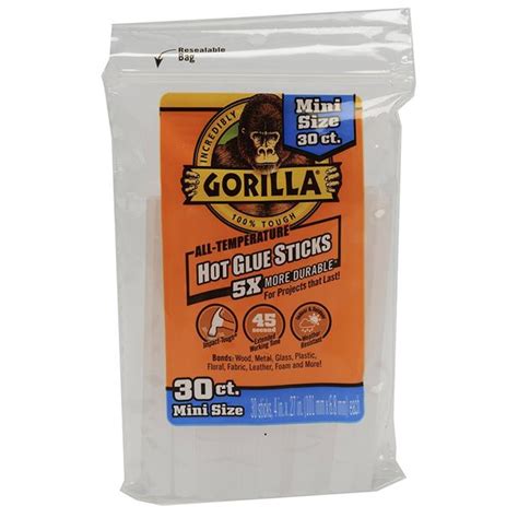 Gorilla Glue 4 In Mini Hot Glue Sticks