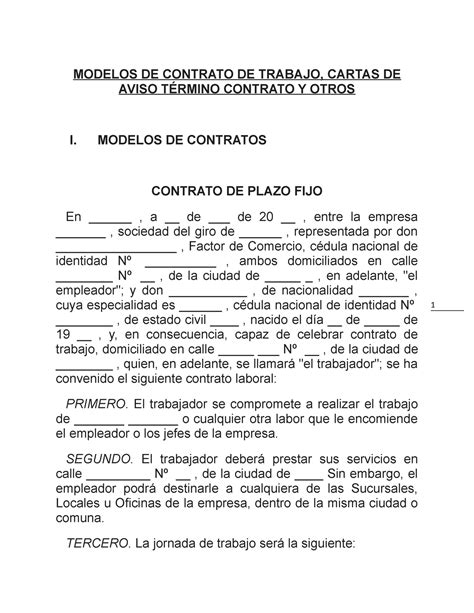 Modelo Carta De Aviso Termino De Contrato A Plazo Fijo Financial Report Images