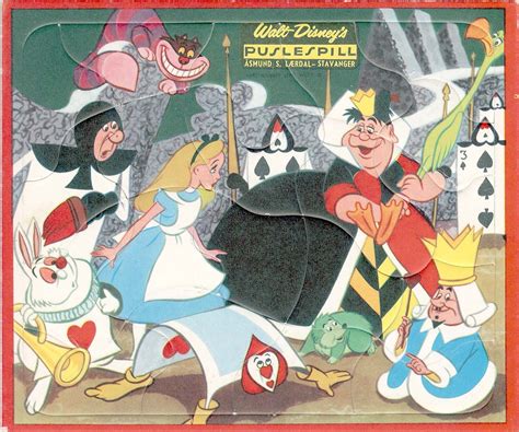 Vintage Disney Alice In Wonderland Laerdal Frame Tray Puzzle Croquet