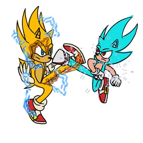 Super Sonic 2 Vs Hyper Sonic By Truebladedge On Deviantart