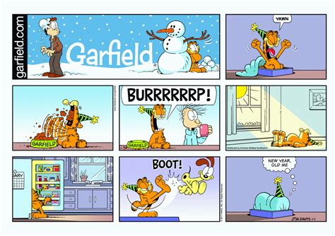 Garfield Daily Comic Strip On January 1st 2017 Garfield Comics