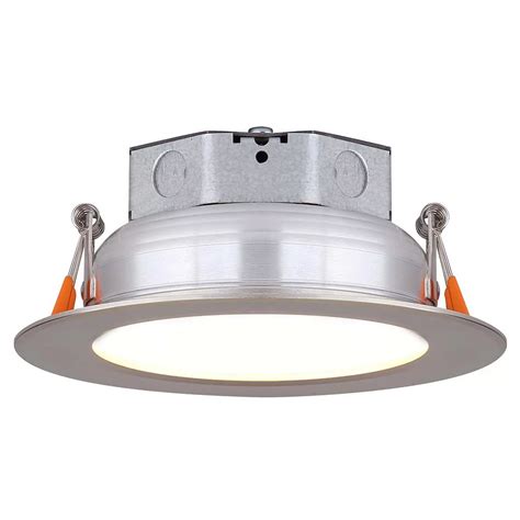 Canarm 4 Inch Integrated Led Recessed Disk Light In Brushed Nickel