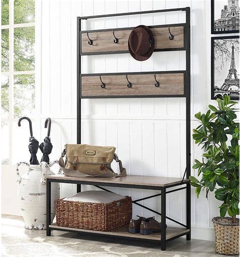 Also, the kraft paper and frame on the letter board are similar in color. Pier 1 Imports 72 Industrial Metal and Wood Hall Tree ...