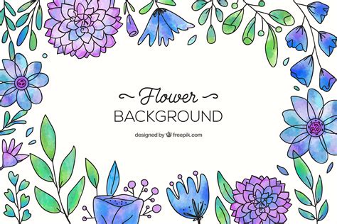 Freepik Flowers And Watercolors On Behance