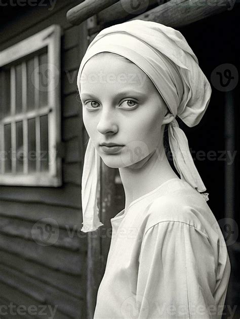 Resilient Beauty Young Woman With Headscarf Girl With A Pearl Earring