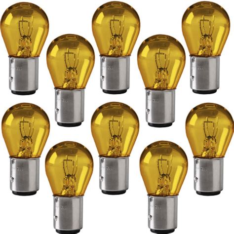 Eiko 1157a Mini Lamp Amber Halogen Bulbs 10 P Pif Parts