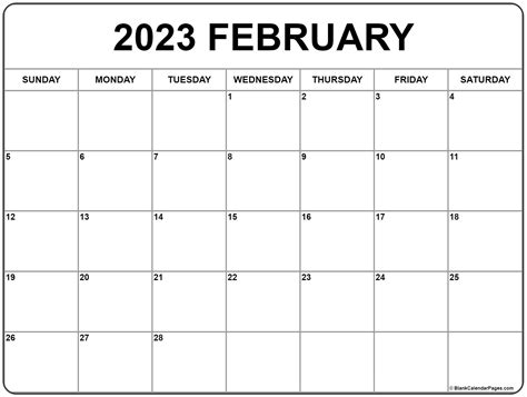 Blank Monthly Calendar 2023