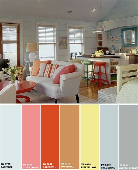 Beach House House Color Schemes Interior Paint Colors